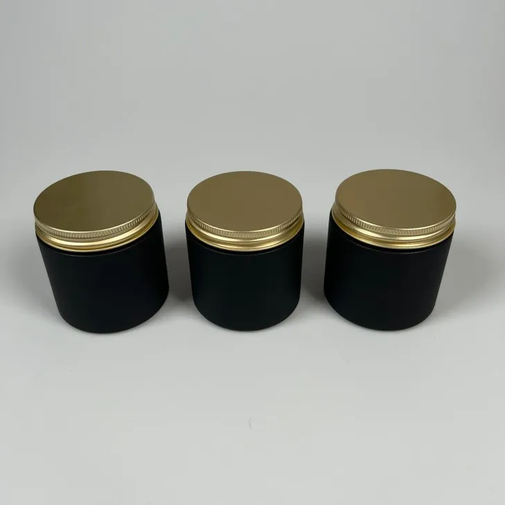 Świeca sojowa zapachowa w szkle czarny mat - bawełniany knot 120 ml